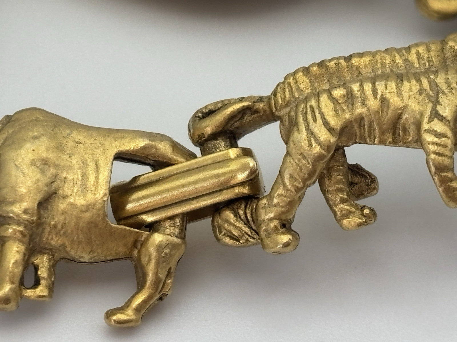 Vintage AJC Noah’s Ark Bracelet Gold Plated Two by Two Animal Jewelry