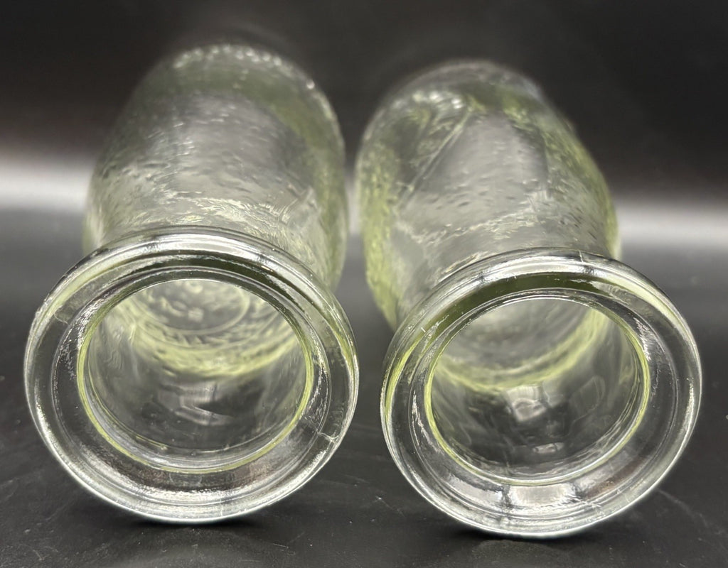 Vintage Style Glass Milk Bottles Derby Heritage Co Since 1810 Pair