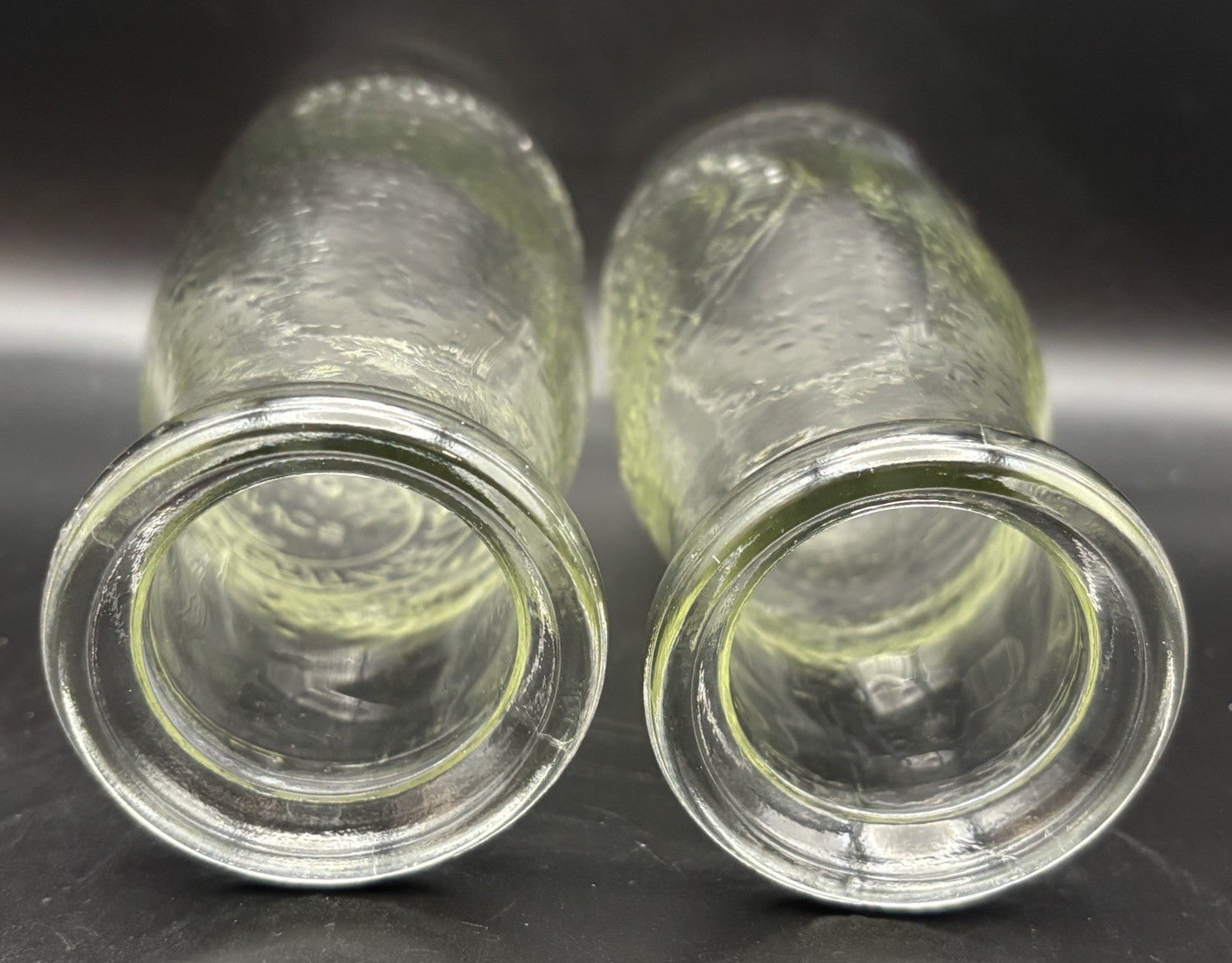 Vintage Style Glass Milk Bottles Derby Heritage Co Since 1810 Pair