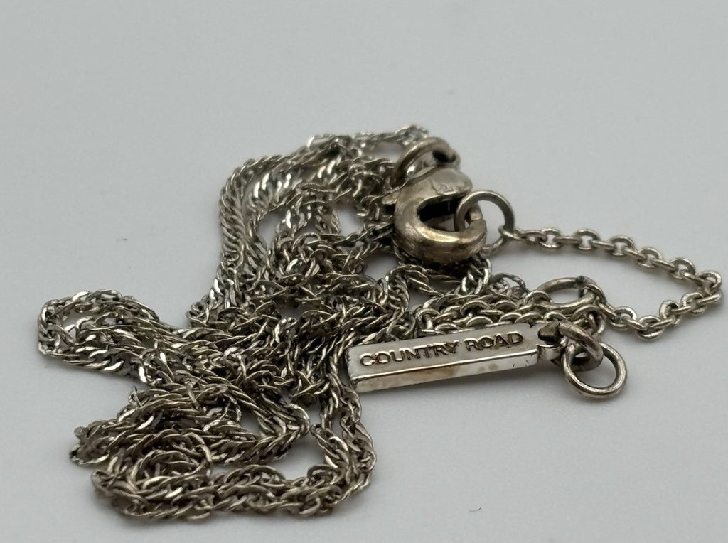 Country Road Sterling Silver Rope Chain Necklace 50cm Signed