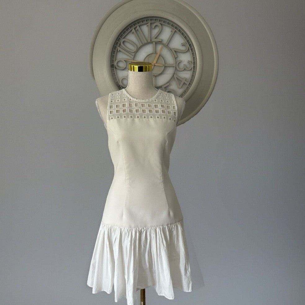 By Johnny White Ruffle Mini Dress Women’s Size 10 Party Cocktail Summer