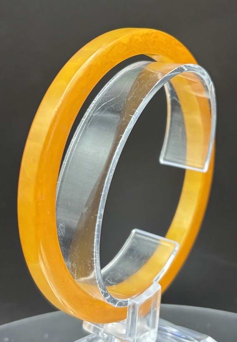 Vintage Tested Butterscotch Bakelite Bangle Bracelet Set Catalin 76.7mm