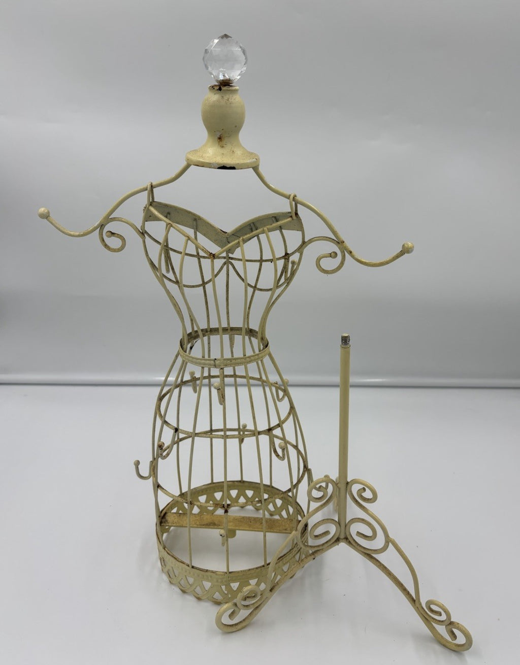 Large 61cm Metal Dress Form Jewellery Stand Shabby Chic Mannequin Display