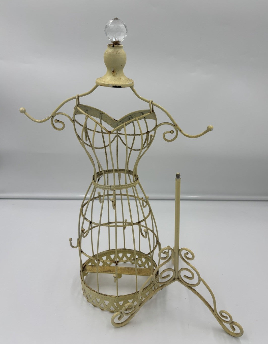 Large 61cm Metal Dress Form Jewellery Stand Shabby Chic Mannequin Display