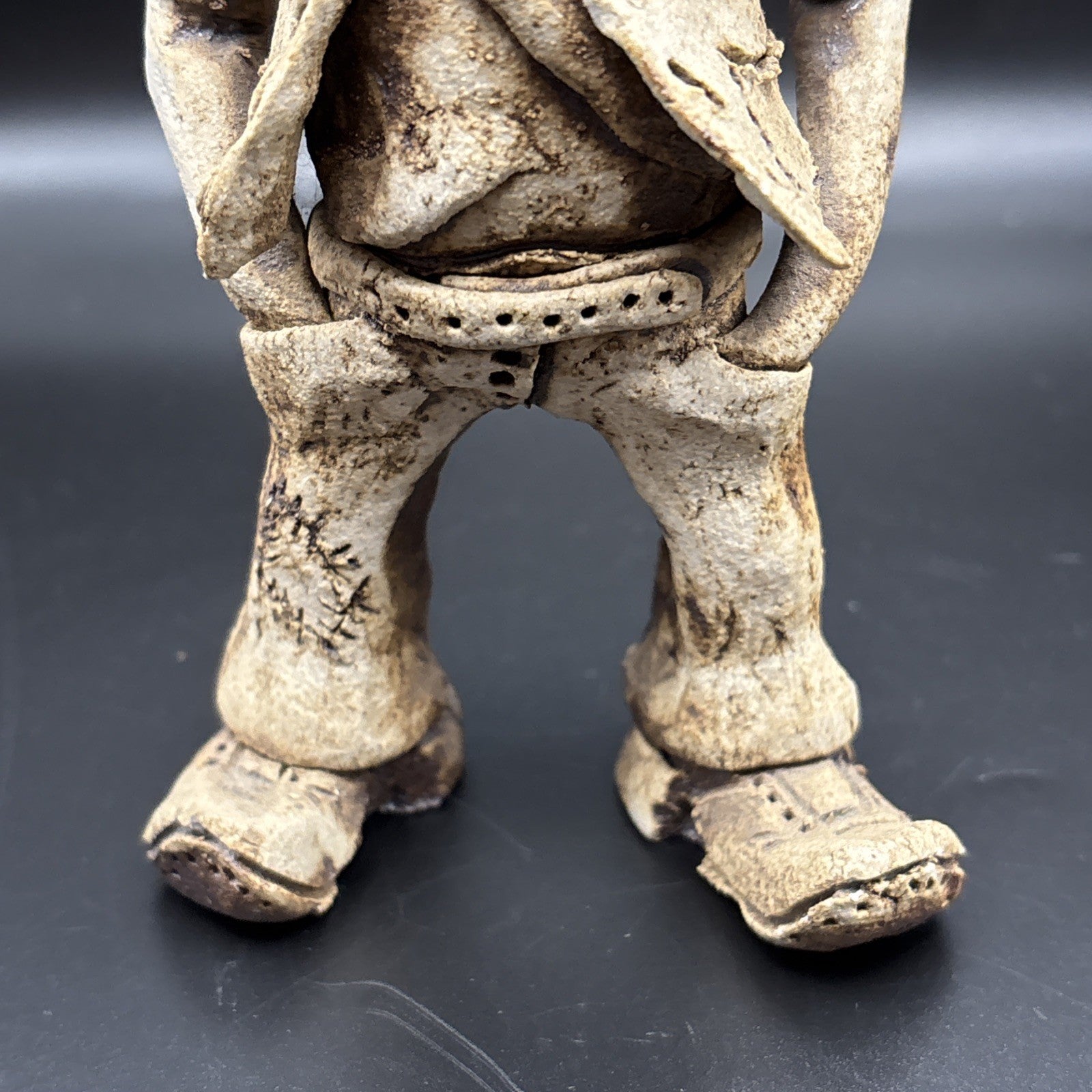 Vintage Studio Pottery Cowboy Figure Folk Art Sculpture Handmade Style