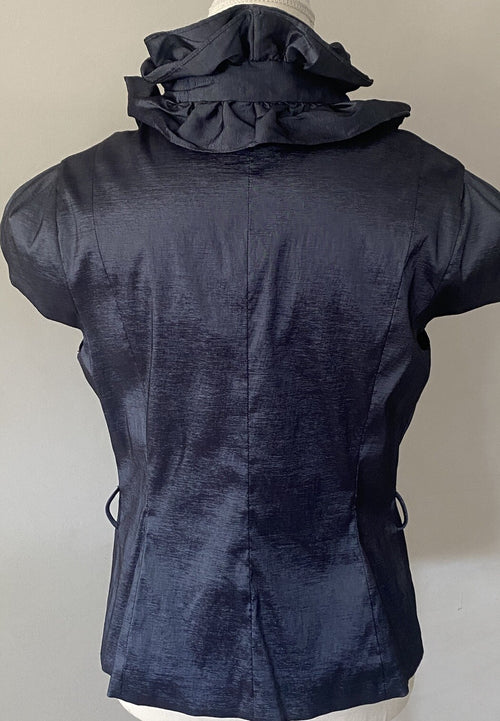 Anthea Crawford Steel Blue Blouse Women’s Size 8 Formal Evening Top