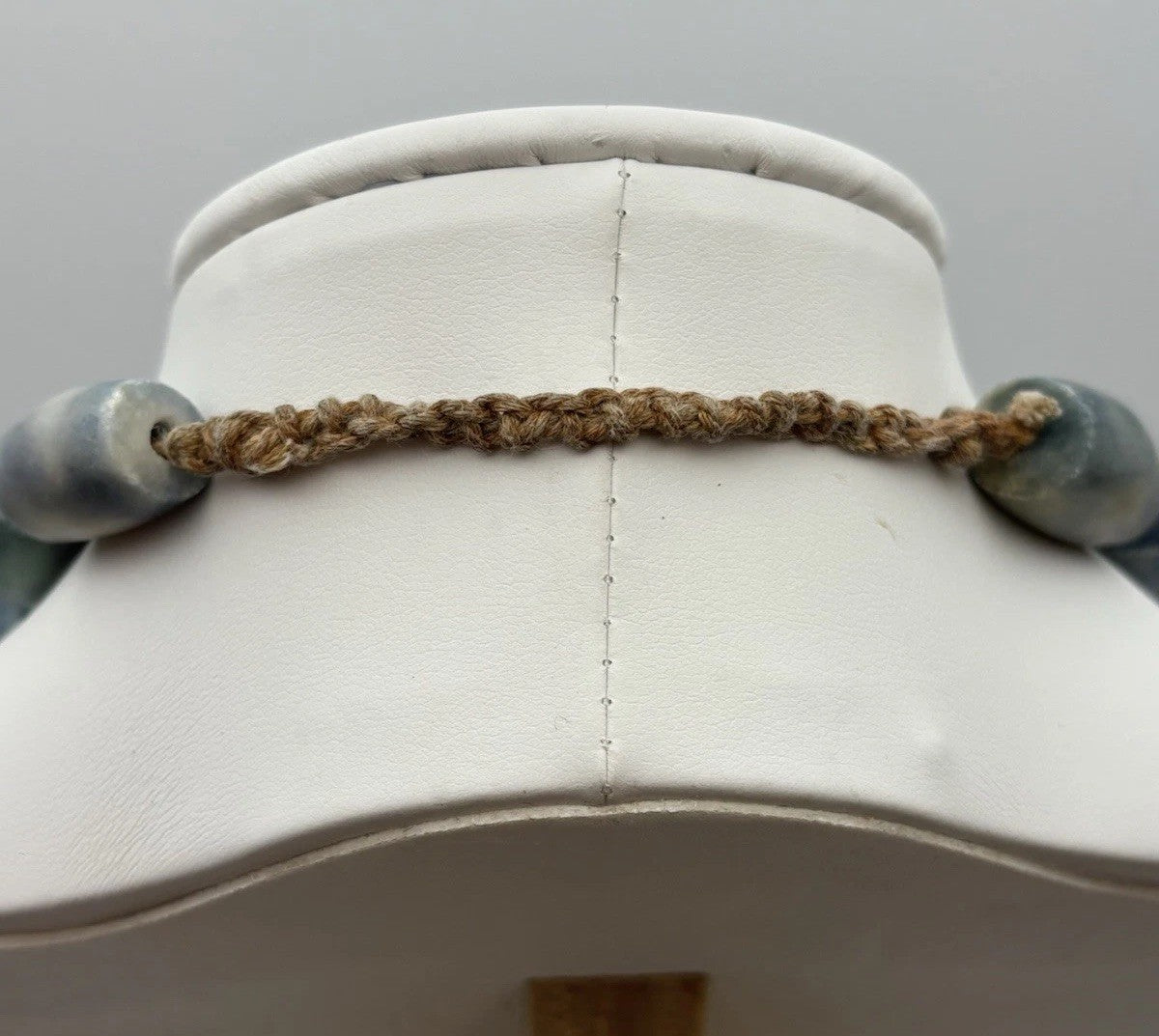 Rare Vintage Natural Kyanite Bead Necklace Chunky Blue Gemstone Jewelry