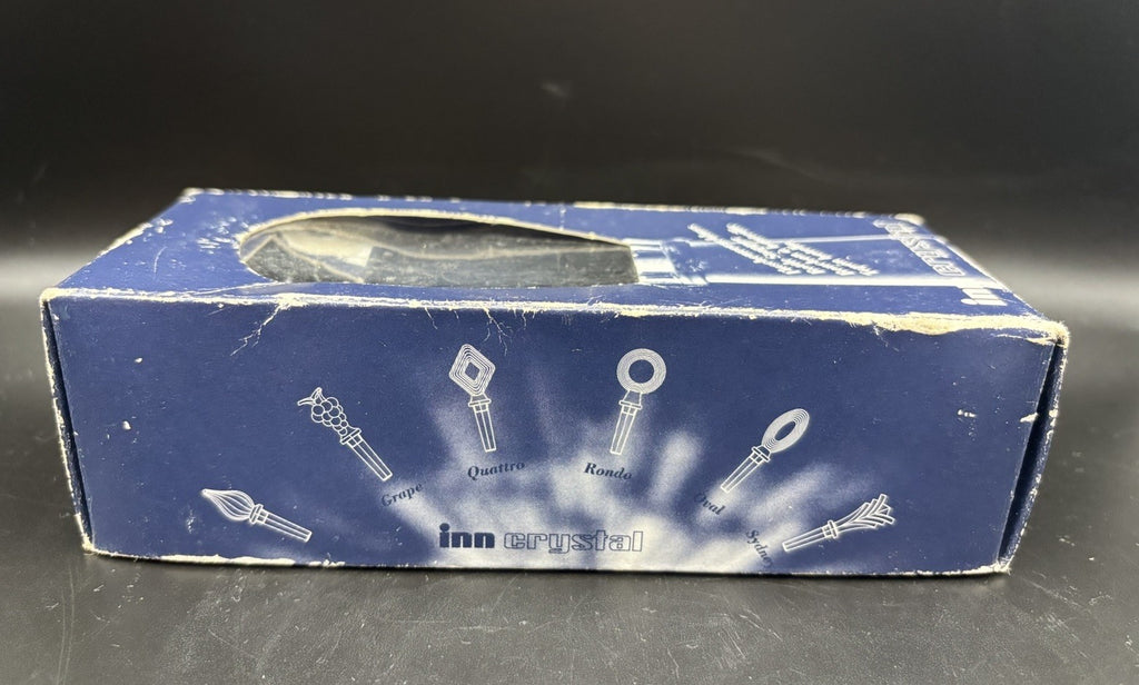 Vintage Inn Crystal 24% Lead Crystal Bottle Stopper Austria Boxed Barware