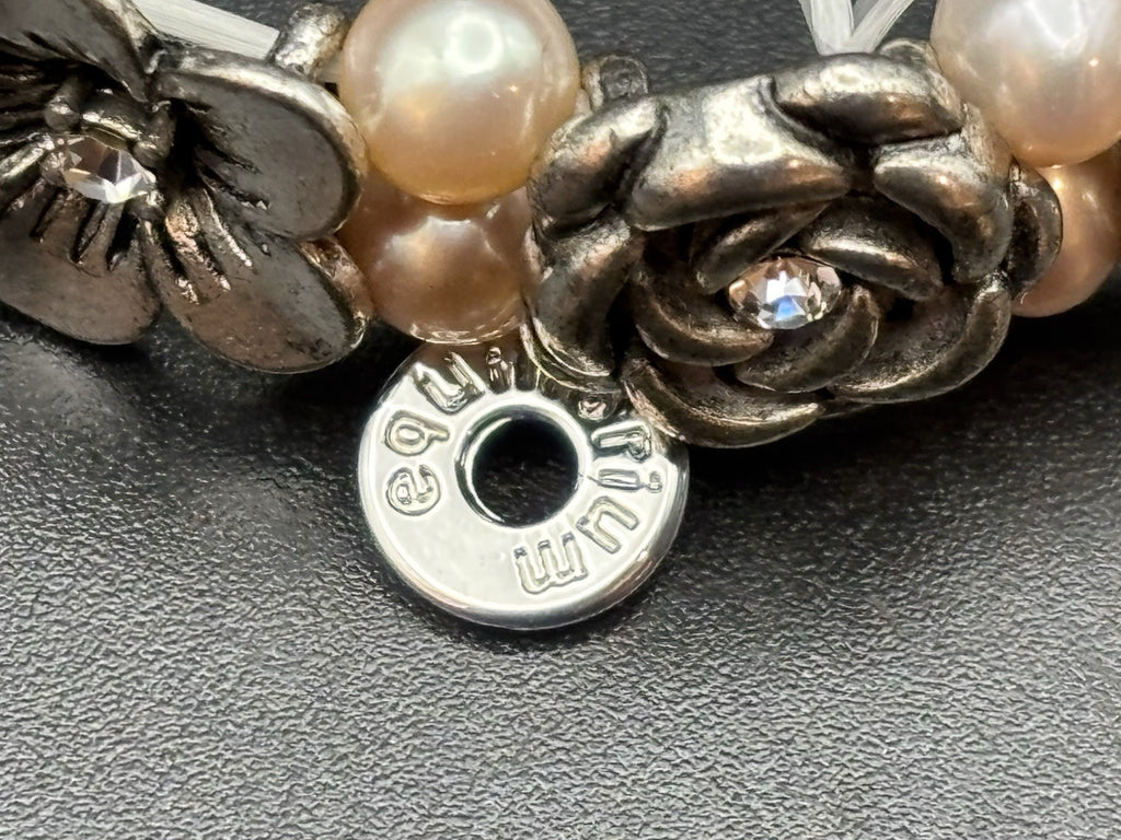 Equilibrium Genuine Freshwater Pearl Flower Bracelet Boxed Vintage Inspired