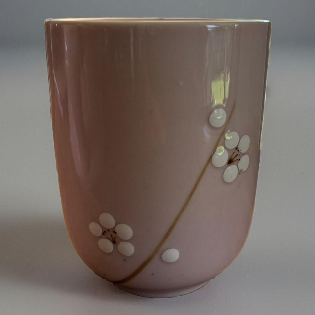 Modern Living Pink Cherry Blossom Tea Set – Teapot, Cup & Tray, Stoneware