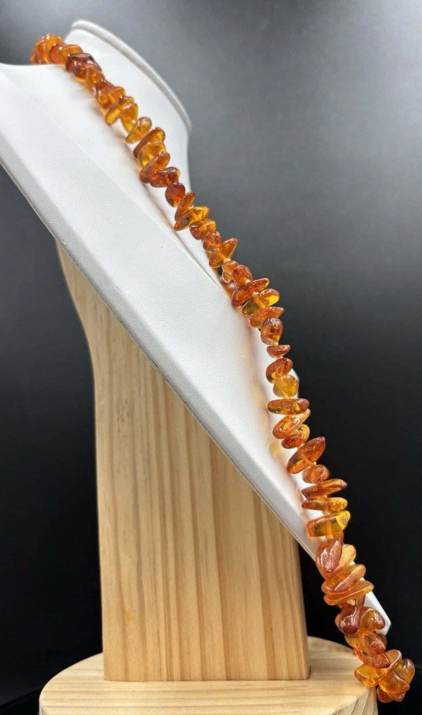 Genuine Baltic Amber Necklace Natural Cognac Nuggets 36g