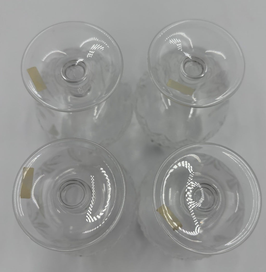 Edinburgh Crystal Cut Lead Brandy Balloon Glasses Set of 4 Scotland Vintage