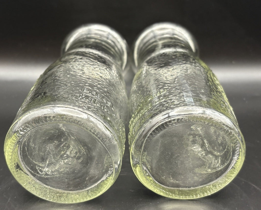 Vintage Style Glass Milk Bottles Derby Heritage Co Since 1810 Pair
