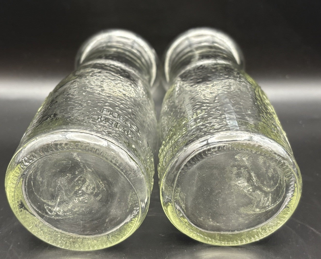 Vintage Style Glass Milk Bottles Derby Heritage Co Since 1810 Pair