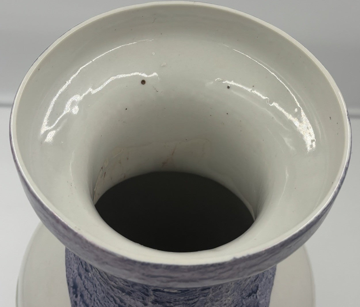 Large Vintage Chinese Porcelain Vase Crane Pine Landscape Hand Painted