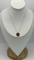 Vintage Jewelry Crown Trifari Heart Pendant Necklace Gold Metal