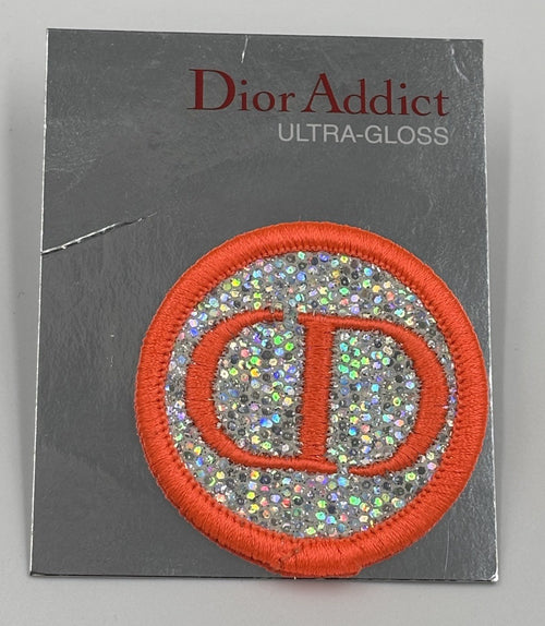 Dior Addict CD logo brooch hot pink vintage promotional pin rare