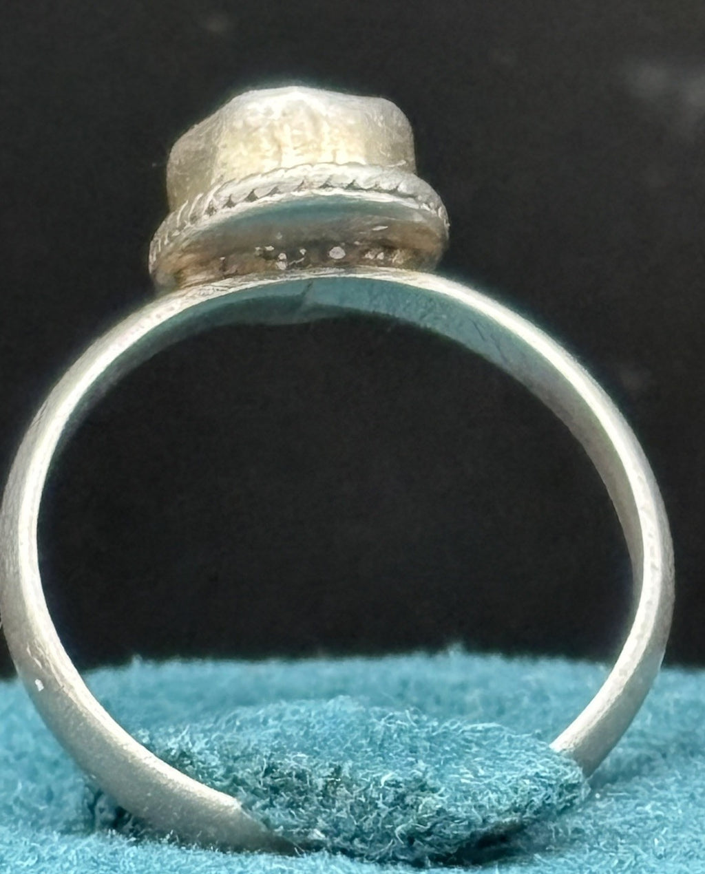 Vintage Sterling Silver Black Onyx Ring Size O 7.25