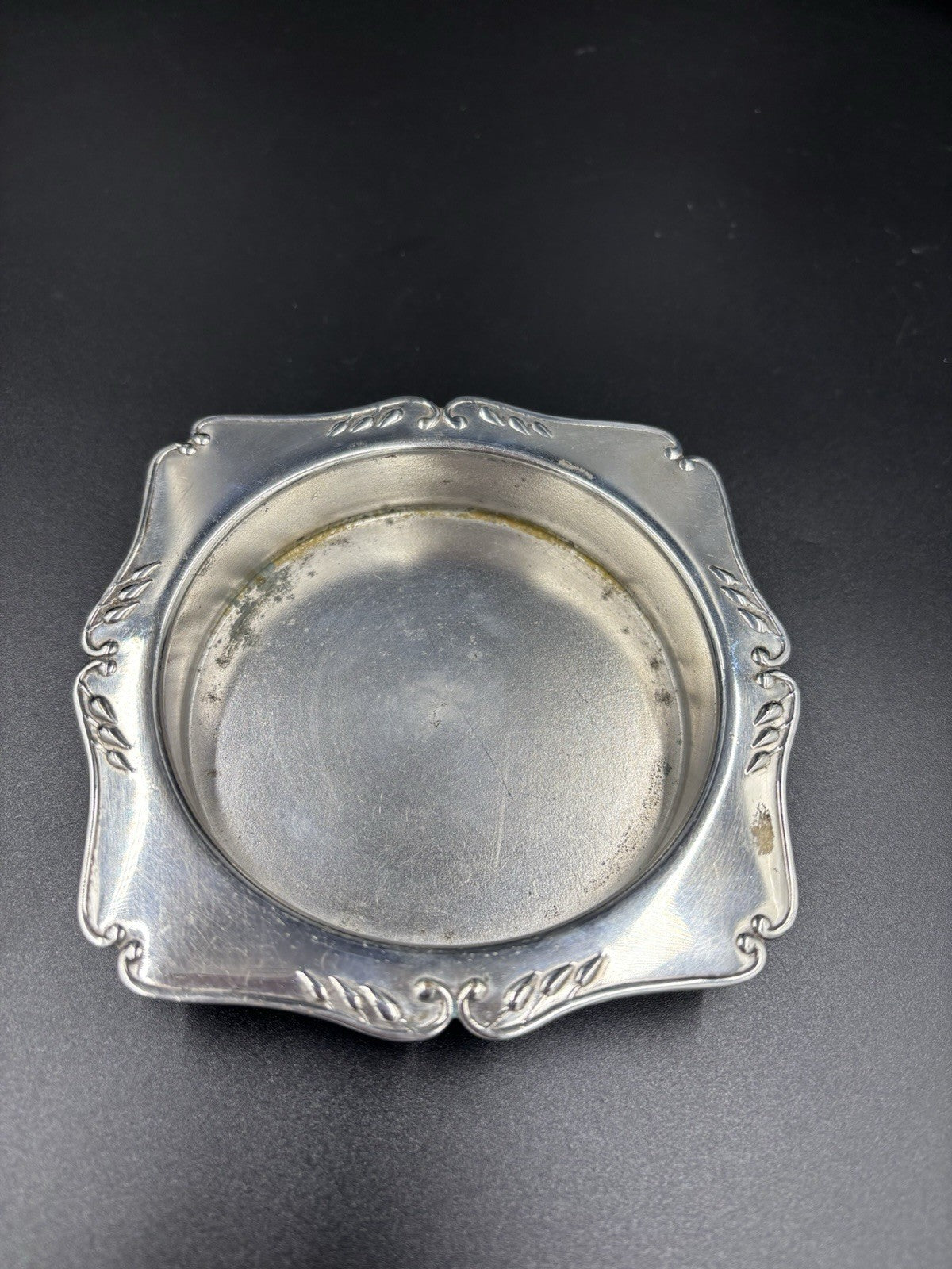 Vintage Marked Crusader - Ashtray Silver Plated. Victorian Style