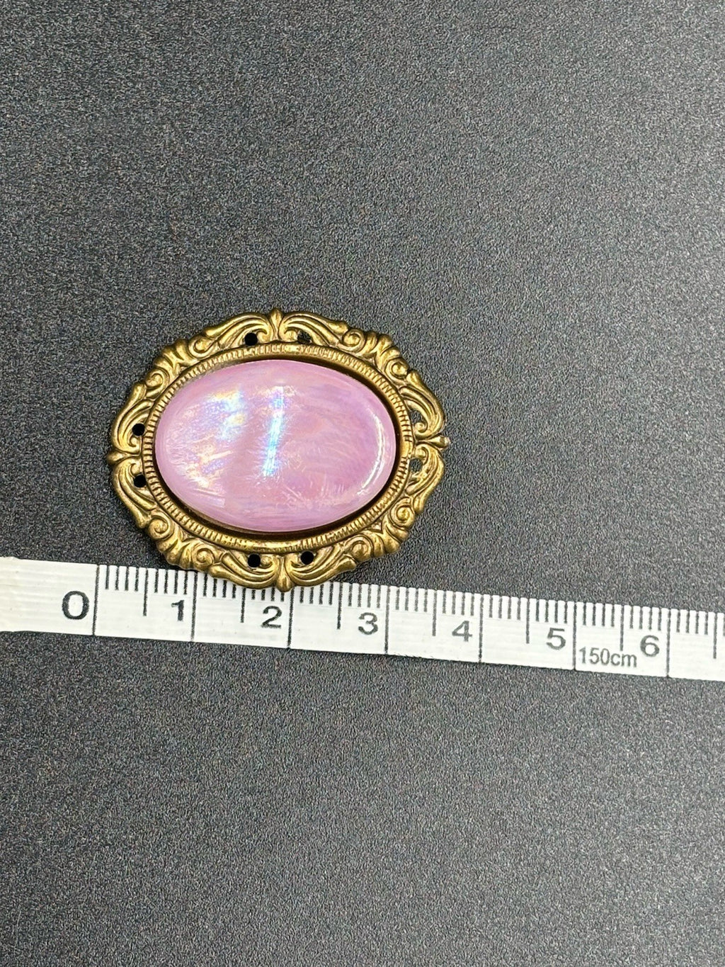 Vintage Jeri Lou Womens Purple  Oval Scarf Clip Jewelry